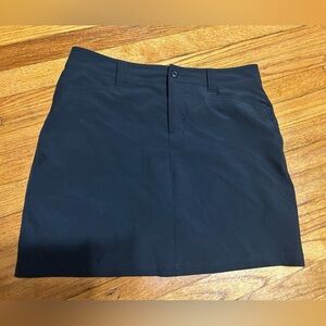Eddie Bauer Skort Skirt Womens 8 Black Polyester Spandex Athletic Hiking Shorts